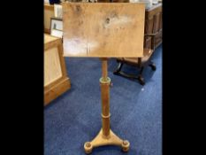 Acornman Lectern/ Music Stand, with adjustable height and raised on three ball feet, hand carved