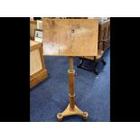 Acornman Lectern/ Music Stand, with adjustable height and raised on three ball feet, hand carved