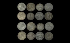 8 Misc German Silver Coins. Comprises 1 x Helvetica 5 Frank - 1948, 4 x Deutschland 10 Mark