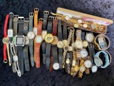 Large Collection of Wrist Watches, including Farenheit, Timex,Sekonda and an assortment of ladies