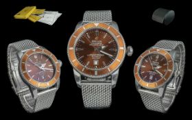 Breitling Superb Ocean Heritage 46 Gents Stainless Steel Automatic Chronometer Wrist Watch. Ref No