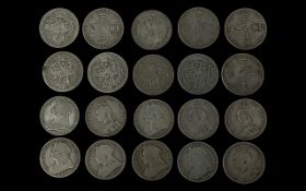 10 Victorian Florin's, Various Dates and