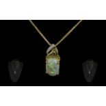 A Superb 18ct Gold Diamond and Opal Set