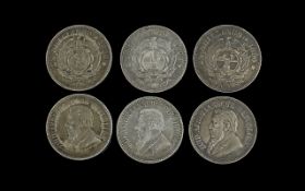 Three Zuid Africa Silver 2.1/2 Shillings