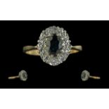 18ct Gold Attractive Diamond And Sapphir