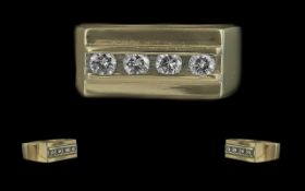 14ct Yellow Gold Modern Channel Set Desi