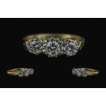 18ct Gold - Excellent 3 Stone Diamond Se