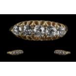 Victorian Period - Attractive 18ct Gold Diamond Set Ring.