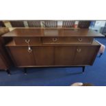G Plan Mid Century Sideboard 'Librenza', three small drawers above two folding doors.