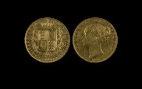 Queen Victoria 22ct Gold Young Head Shield Back Full Sovereign, date 1846.