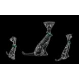 Swarovski Crystal Model of a Cat, measures 5'' tall, boxed. Swarovski 289478 Crystal Clear Cat