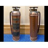 Vintage Empire Brass Fire Extinguisher, by John Kerr & Co. Manchester. Measures 22" tall.