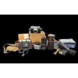 Camera Interest - Minolta AL-F in case, Prinzlit Exposure Meter, Paragon Lens, Balda Camera,