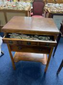 Wooden Cutlery Chest of Drawers, mid century,