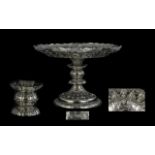 Victorian Period 1837-1901 Highly Decorated and Superb Quality Sterling Silver 'Finely Cast' Tazza-