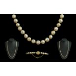 Superb Ladies Quality Single Strand of Fresh Water River Cultivated Pearls, with 14ct gold clasp,