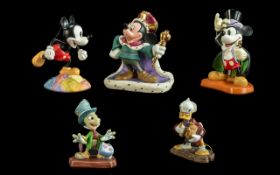 Collection of Walt Disney Classic Collection Figures, comprising Jiminy Cricket, Scrooge McDuck,