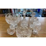 Collection of Crystal Glass, to include a large pedestal fruit bowl,
