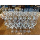 A Collection of Assorted Drinking Glasses to include champagne flutes,