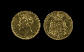 George IV 22ct Gold Full Sovereign, date 1825. Some marks to surface - good detail.