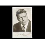 Burt Lancaster Authentic Signed 5.5" x 3.5" Vintage Sepia Photo. Good condition.