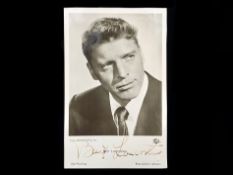 Burt Lancaster Authentic Signed 5.5" x 3.5" Vintage Sepia Photo. Good condition.