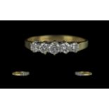 Ladies Attractive Five Stone Diamond Set Ring, full hallmark, the five, round brilliant cut,