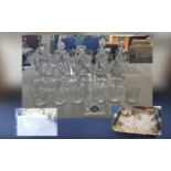 Quantity of Quality Crystal Glasses, comprising six champagne flutes, six whisky tumblers,