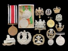 Collection of Medals & Badges, comprising the Defence Medal and ribbon, Defence Medal no ribbon,