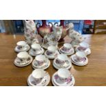 Collection of Pottery & Porcelain, comprising an Aynsley rose patterned tea set,