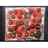 Collection of Antique Old Glass Buttons, assorted designs and sizes, 29 in total.