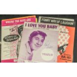 Music Autographs Collection Including - George Martin ( Beatles Sheet Music ) Mario Lanza ( On a
