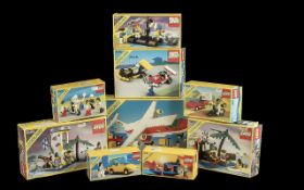 Vintage Lego Interest Consisting of 9 Sets as Follows: Set 6375: Trans Air Carrier,