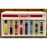Haberdashery Interest - Guttermann Creativ Display Cabinet fitted with Natural Cotton Reels in all