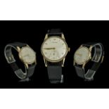 Longines - Gents 9ct Gold Cased Manual Wind Wrist Watch. c.1960s'.