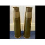 Trench Art Interest - Two 4.5 Mark 8 Naval Gun Shells, from HMS Norfolk, together with a firing pin.