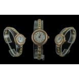 Ladies Rolex Wristwatch, 9ct Gold Case, Arabic Numerals, Manual Wind, Working Order.
