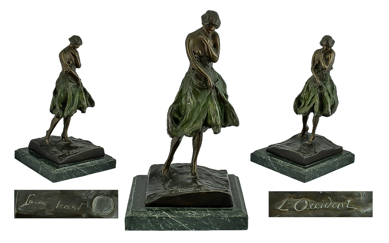 Large Bronze by Louis Icart " L'Occident",