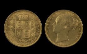 Queen Victoria 22ct Gold Shield Back You