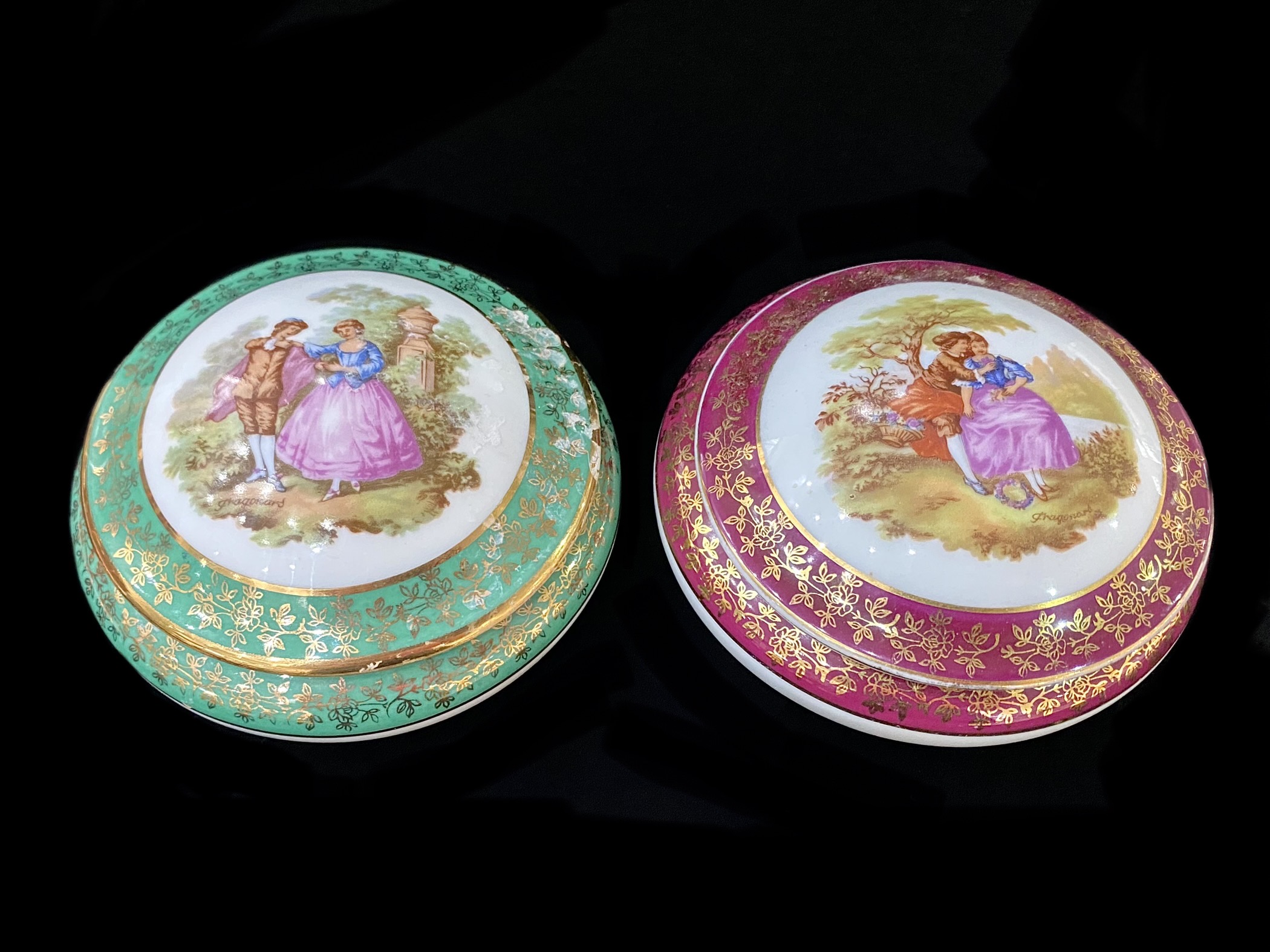 Limoges of France - Two Lidded Trinket B