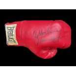Boxing Interest - Marvelous Marvin Hagler Signed Boxing Glove, Everlast yellow insignia on red