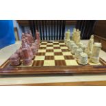 Large Chess Set with Chess Pieces Representing Scottish Historical Figures, including John Knox,