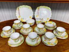 Royal Albion Tea Set, Beautiful vintage set - an original art deco era fine china tea trio, made