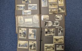 Three Photo Albums Containing 300+ Photos, Portraits, Family Life, Hunting, Topographical, Odd