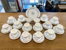 Colclough Bone China Tea Set, milk jug, 14 cups, saucers, and side plates, and bread and butter