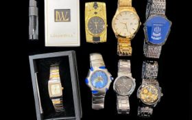 Collection of Gent's Fashion Watches, comprising a Citizen bracelet watch, a Stony Plane Bombers