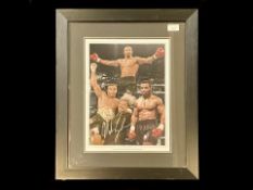 Boxing Interest - Mike Tyson Signed Framed Montage Picture, measures 22.75 x 18.75'' overall,