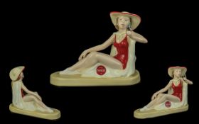 Royal Doulton Handpainted Advertising Figure Coca Cola 'Calendar Girls' Series, limited edition