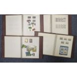Four Stamp Albums To Include Two Stanley Gibbons Isle Of Man Mint Stamps (1 Partially Filled),