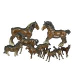 A Collection of Beswick, to include ten horses and ponies, various designs, three large and seven